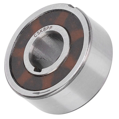 CSK8PP Sprag Type One Way Bearing With Inner Keyway 8 X 22 X 9 mm precision steel bearing side view for smooth rotation.