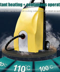 High Power 3000W Multipurpose Steam Cleaner With 3.5 Liter Tank showing instant heating and continuous steam output.