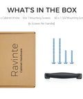 Box containing 30 Pack Solid 3 Inch Cabinet Handles Matte Black Zinc Alloy Pulls for Kitchen Cupboards and Drawers with screws
