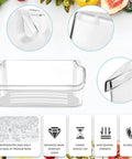 2-Pack Refrigerator Door Bin Shelf Replacement 240324502, clear resin material, 13 x 6.5 x 5 in, compatible with Crosley, Frigidaire, Kenmore