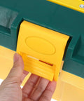 Multi Functional Plastic Toolbox For Small Parts Portable Tool Box Organizer with secure snap lid and ergonomic carry handle.