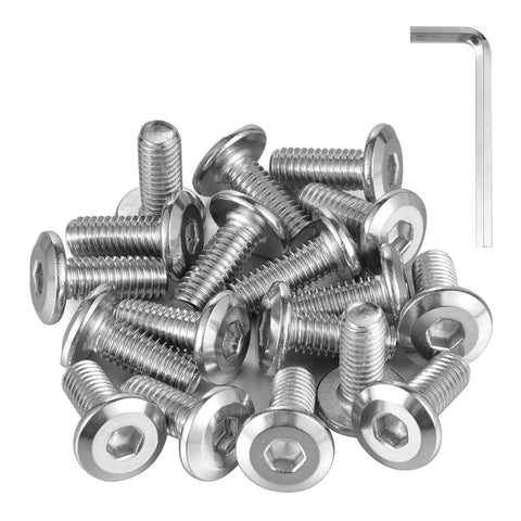 M8 Countersunk Flat Head Hex Socket Cap Screws 75mm With Allen Drive Kit 304 Stainless Steel 18 8 Full Thread 10 pcs