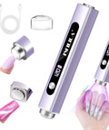 Multi Functional Handheld UV Nail Light With Cat Eye Magnet For Gel Nails On The Go Cordless Flash Cure Lamp Purple