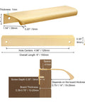 Six Inch Dark Gold Finger Pulls For Kitchen Cabinets And Drawers Aluminum Alloy Cupboard Handles Pack Of Ten detailed size and installation guide