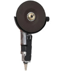 5 Inch Air Angle Grinder And Pneumatic Cut Off Tool With 11000 RPM Spin And 1/4 NPT Inlet, showing black disc and metal handle for auto body repair.