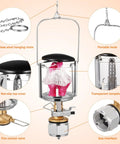 Go To Portable Camping Lantern With Adjustable Brightness And Warm Glow rugged copper stainless steel build features