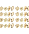 Slick Badass Metal Snap Buttons For Leather And Fabric Projects Mini 10mm Press Studs With Dead Easy Setup Ideal For Diy Wallets Canvas Bags And Pouches Pack Of 16 arranged on a white background.