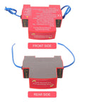Automatic Car Fire Extinguisher Mini Auto Fire Fighter With Badass Adhesive Immediate Fire Stopping Power For Engine Bay Blazes And Electrical Gremlins Tough Security For Your Whip Smart Dash Hide Rv Rig And Boat Load showing front and rear sides
