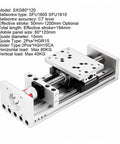 Precision Double Linear Rail Slide Table With Ball Screw Drive For Smooth Xyz Axis Motion Featuring Hgr15 Guides And Sfu1605 Or Sfu1610 Options, showing detailed specifications.