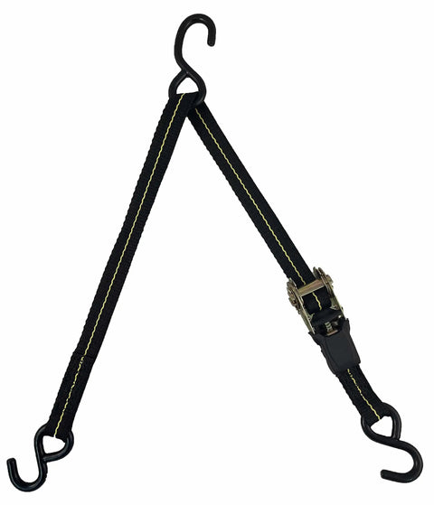 3 Point Tie Down Ratchet Strap For Jet Ski Sea Doo And WaveRunner Transom Straps Heavy Duty Polyester Webbing With Double Tacked Reinforcement For Secure Transport