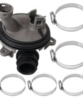 Diverter Valve Kit For GE Dishwashers Dope Replacement Part WD19X25278 Compatible With AP6871922, shown with metal clamps