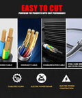 Different types of cables for use with 70mm Digital Cable Cutter Portable Hydraulic Wire Cutter With Storage Case Heavy Duty Blade
