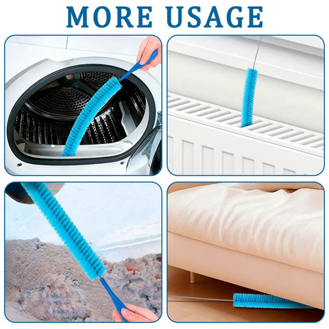 Ultimate Dryer Vent Cleaning Kit with Flexible Brush and Vacuum Attachment in use on vents and ducts