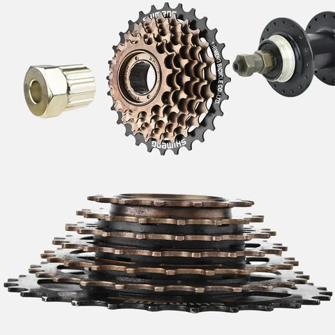 7 Speed Freewheel And 21 Speed Cassette Gear Set For Mountain Cross And Road Bikes In Heavy Duty Steel, Rust Resistant Rear Hub