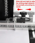 Detailed view of the quick depth adjustment mechanism for No Fuss Cordless Hinge Drilling Machine for Serious Woodworking.