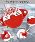 Two Set Gate Valve Lockout Kit with Safety Padlocks for 1 to 2.5 Inch Valve Handles No Tools Needed Easy Install