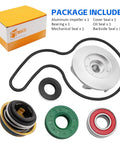 Spiff Up Your Trail Beater With This Slick Aluminum Water Pump Rebuild Kit Featuring OEM Quality Seals And Drivers Perfect For Polaris RZR 800 Sportsman And Ranger Crews: aluminum impeller, seals, and bearing kit.