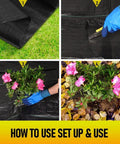 Heavy Duty Weed Barrier Landscape Fabric For Gardening And Farming 4 Ft By 100 Ft Ground Cover 3.2 Oz Permeable Garden Cloth installation