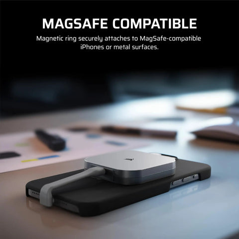 Blazing Fast USB4 Portable External Type-C SSD 2TB With 4000 MBps Read And 3600 MBps Write shown on MagSafe-compatible device