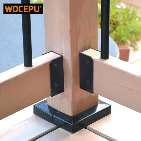 12 Pack Stainless Steel Deck Railing Brackets Connectors For 2x4 Railing Wood Posts Black Finish Concealed Mounts Heavy Duty Outdoor Deck Hardware Kit For Strong Secure Railings