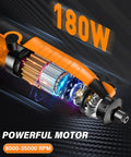 Professional Corded Rotary Tool Kit With Flex Shaft And Six Variable Speeds For Engraving Carving And Detail Work 180 Watt Motor inside view of 180W powerful motor