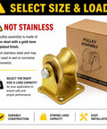 Rock Solid 2 Piece U Groove Pulley Wheels With Dual Ball Bearings Crafted From Heavy Duty Cold Rolled Steel To Deliver Silky Smooth Wire Rope Gliding and Stable Sliding Gate Performance That Never Falters Under Load, showing carbon steel pulley with zinc-plated finish.