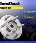 Heavy Duty Pair Of Rear Wheel Hub Bearing Assemblies Direct Fit For Chevy Cruze 2011 2012 close-up view showing precise fit and structure.
