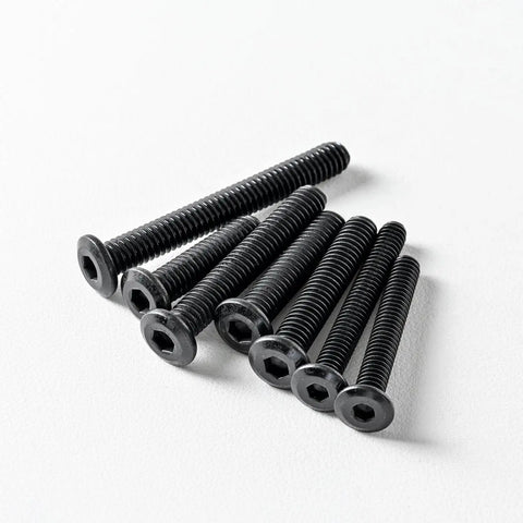 1/4-20 Flat Head Hex Socket Cap Screws Bolts, 1 Inch Length, 25 Pack, Black Oxide 304 Stainless Steel 18-8, Hex Drive