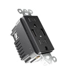 Black 10 Pack 4.8A USB Wall Outlet With Dual USB Ports 15A Tamper Resistant Duplex Receptacle UL Listed for Fast Charging