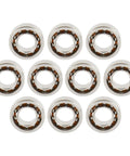 Ten Piece R188 Deep Groove Ball Bearings With Nylon Cages And C3 Clearance optimized for fidget spinners displayed in a pack.