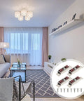 Top Shelf Heavy Duty Replacement For Sliding Window And Patio Door Sash Roller Wheels With Double Bearing Stainless Steel Pulleys showing rollers on a modern living room backdrop.