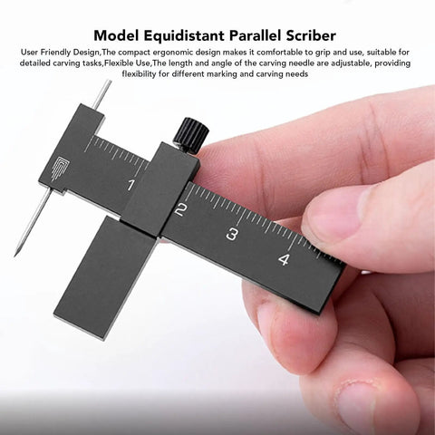 Adjustable Equidistant Scriber With Tool Steel Engraving Needle For Dead Nuts Model Marking Sturdy Aluminum T Square Ruler for precise drawing