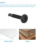 100 Pcs Hex Socket Self Tapping Screws Grab Bag Number Ten By 1.25 Inches 410 Stainless Steel fastener with a hex drive.