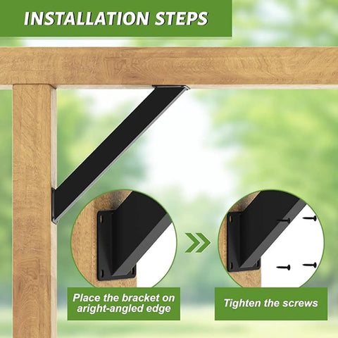 Heavy Duty 45 Degree Angle Bracket Kit For Pergolas Gazebos And Outdoor Structures Inside Mount Connector Braces For Do It Yourself Projects Patios Tree Houses And Cabins Eight Pieces
