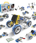 10 In 1 STEM Toys For Kids Ages 4 5 6 7 8 Build Kit With Electric Motor Hands On Engineering Fun Learn To Build Excavator Crane Racing Car