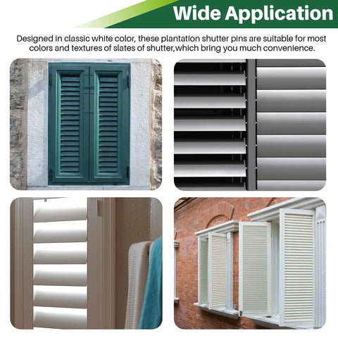 Handy Dandy Honey Do Hero Window Fix Kit With 50 Spring Loaded Shutter Pins And 80 Silver Tilt Rod Louvers Staples for various plantation shutters.