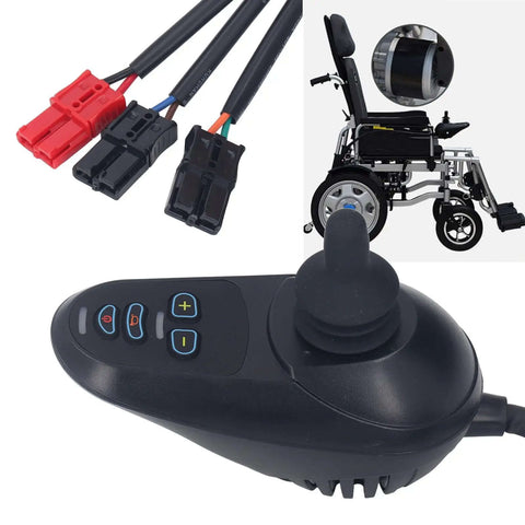 Versatile Electric Wheelchair Joystick Controller 24V 45A Brushed Motor Replacement With E Brake Universal Rocker For Most Brands