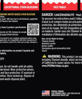 Back label of Stain Blocking White Primer DIY Friendly Water Based For Wood And Surfaces Keeps Pigment Finishes