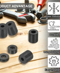 Tough As Nails Neoprene Rubber Spacers 30 Pack Anti Vibration Damping Pads black rubber shims for easy installation under machinery.