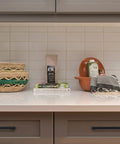 Modern kitchen with 40 Pack Solid 5 Inch Center to Center Slim Square Bar Drawer Handles Matte Black Cabinet Hardware