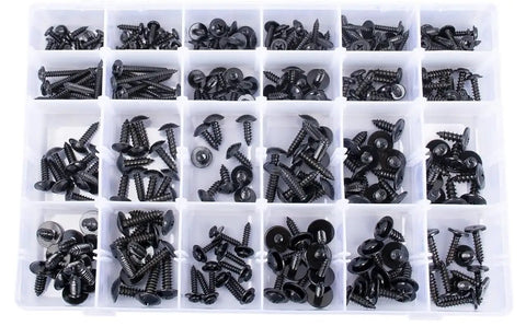 270 Piece Auto Body Screw Kit With Phillips Head Self Tapping Washer Screws Assortment For Body Panels Fender Liners And Bumpers
