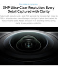 Close-up view of the lens of Bully Proof 2K Solar Security Camera With 5G WiFi And PTZ 360 Rotation, showcasing its clarity.