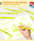 Hand using Bulk 48 Pack Yellow Highlighters With Chisel Tip And Quick Dry Ink No Bleed Through For Studying Notes Back To School Office Supplies For Students And Teachers on paper