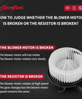 Image showing Front Blower Motor For 2008-2022 Toyota Sequoia And 2011-2017 Sienna with operational details on failures.