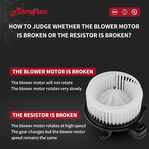 Image showing Front Blower Motor For 2008-2022 Toyota Sequoia And 2011-2017 Sienna with operational details on failures.