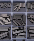 Feather Key Set 140Pcs Round Ended Parallel Drive Shaft Keys 16 Sizes Assortment Kit With Plastic Storage Box