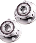 Heavy Duty 513324 Wheel Hub Bearing Kit 2 Pack For Jeep Grand Cherokee close-up of silver metal hub assembly with seal.
