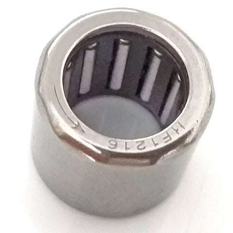 Heavy Duty One Way Needle Roller Bearing Clutch Drawn Cup Open End Model HF1216 with smooth interior for seamless shifting.