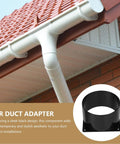 Homoyoyo Abs Duct Connector Flange With Square Base, 120mm air duct adapter in black for efficient dust collection systems.