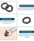 M3 Split Lock Washers 300 Pack Heavy Duty Carbon Steel Black Oxide Finish For Screws Bolts Machinery close-up with wrench.